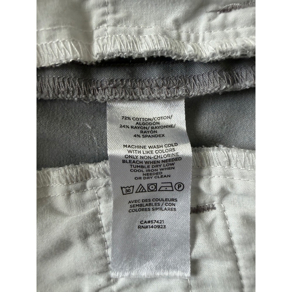Loft Outlet Women Light Gray Skinny Ankle Seamed Front Pants Size 14 High Rise - Picture 14 of 14